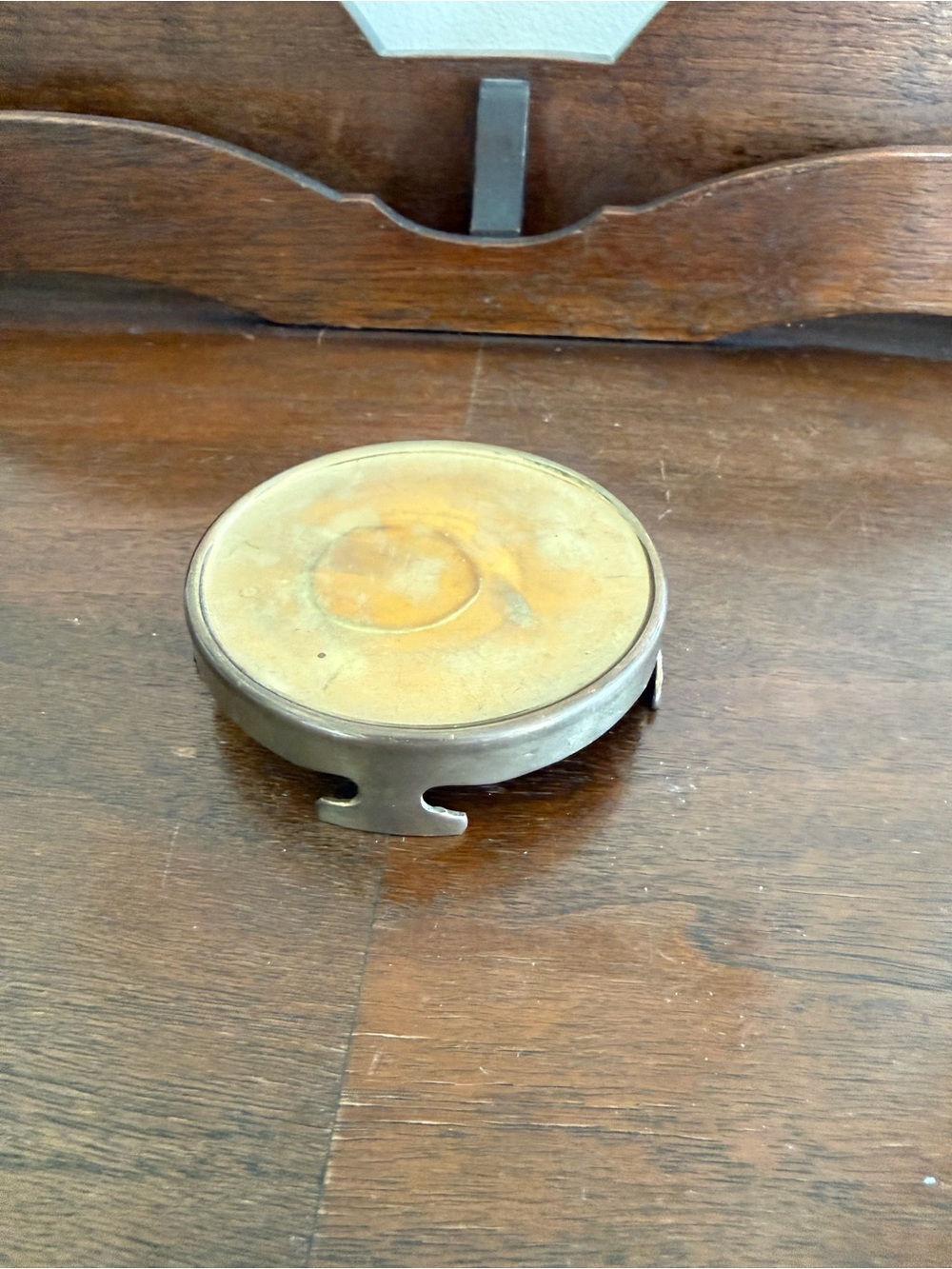 Vintage Asian Brass Stand Base Pedestal Display Vase Ginger Pot Footed Chinese